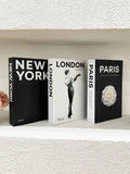 Fashion City Decorative Fake Books – Paris, London, New York Display