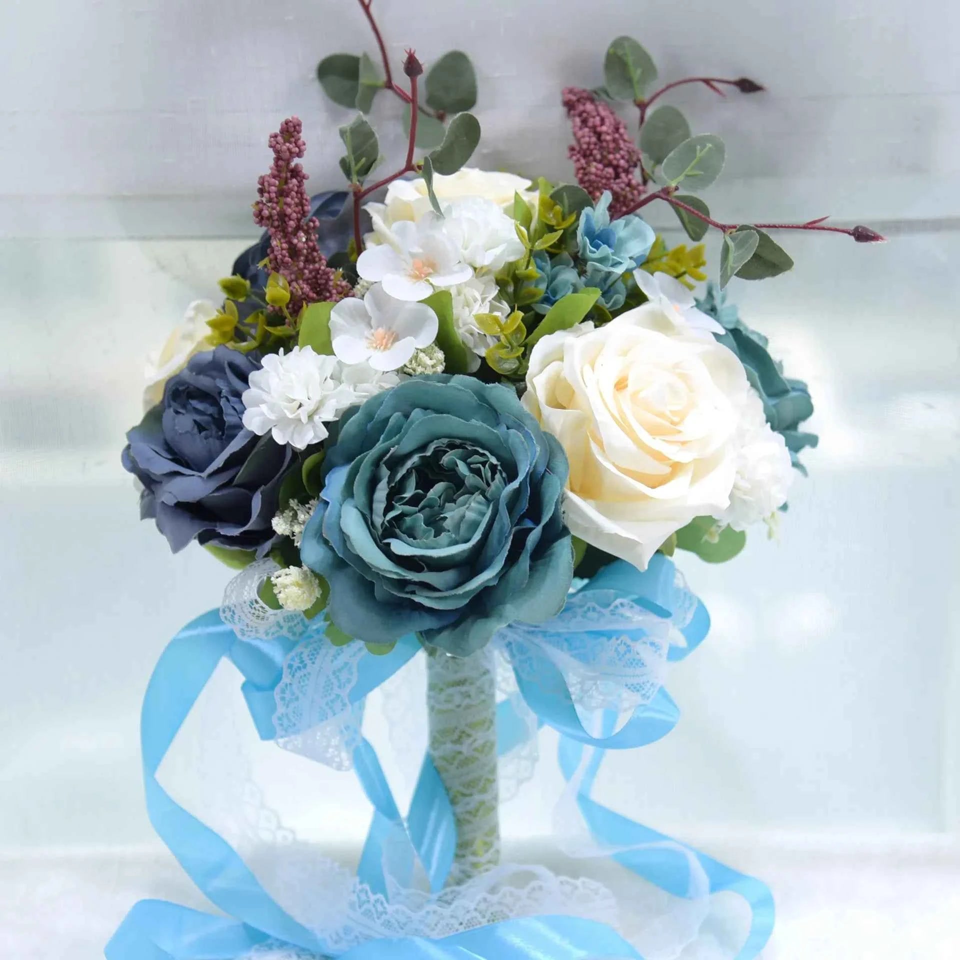 Romantic Silk Rose Bouquet – Timeless Wedding & Home Decor