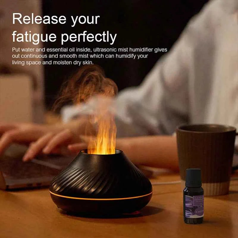 Volcanic Aroma Diffuser - Portable USB Humidifier & Night Light