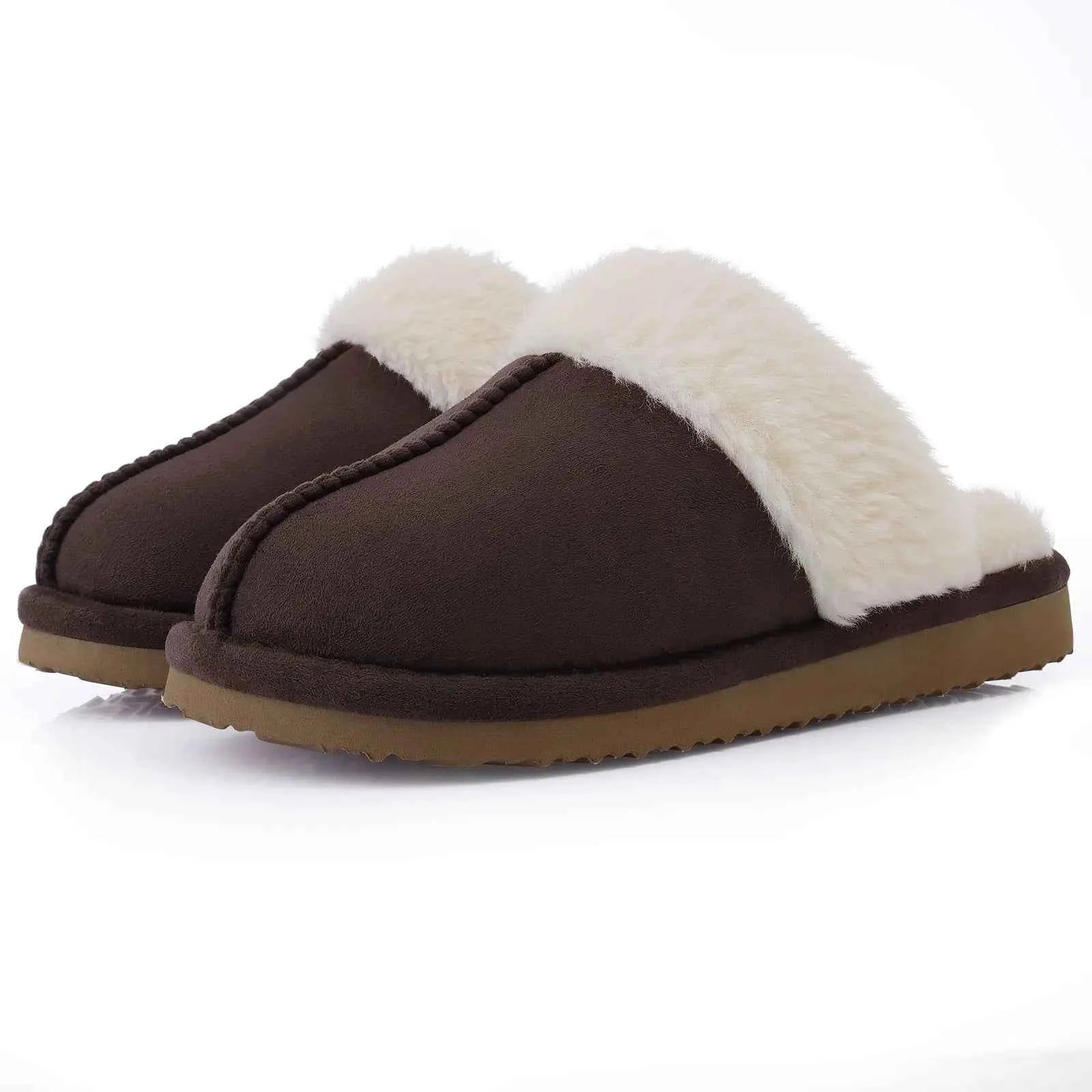 Cozy Women's Fluffy Faux Fur Slippers for Winter Comfort