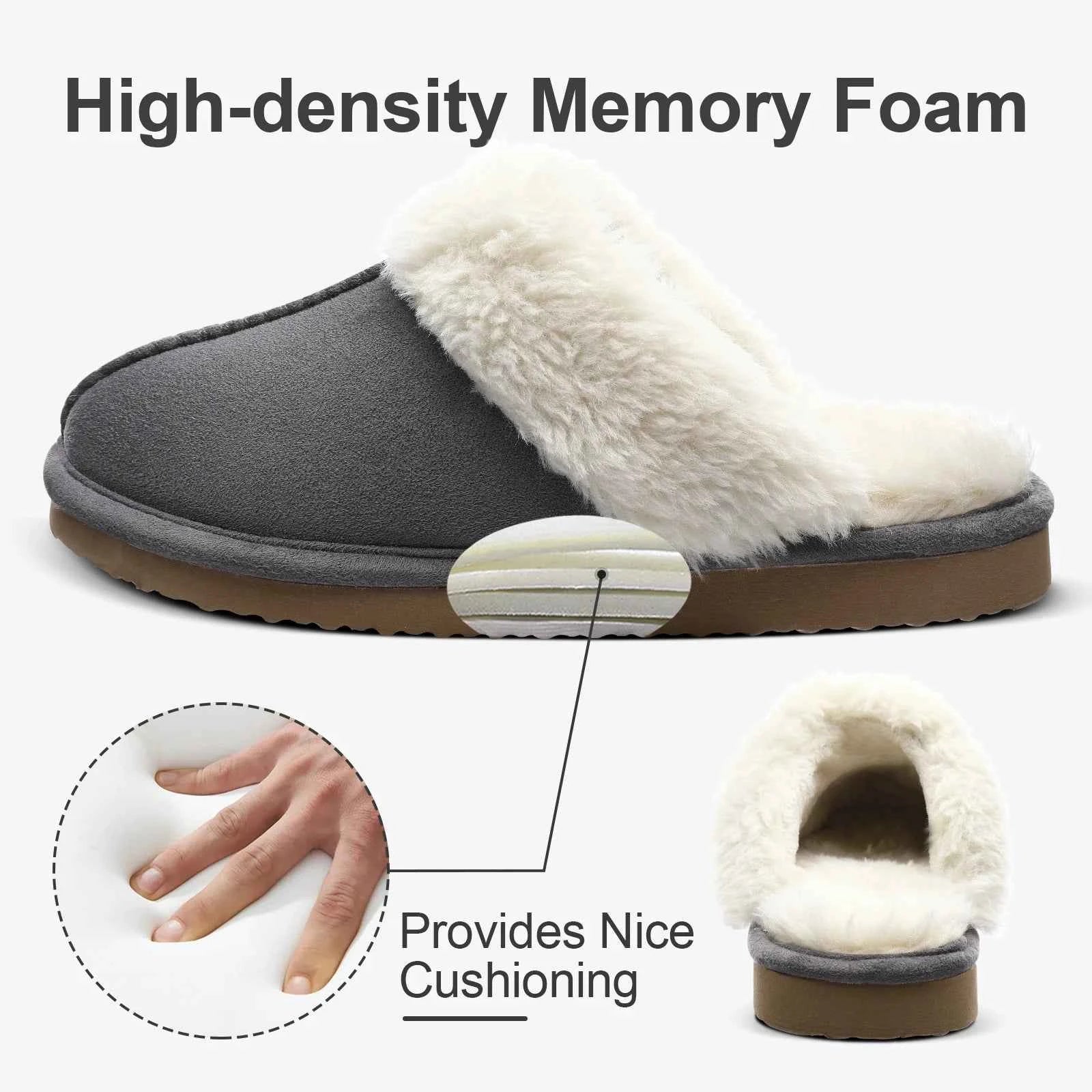 Cozy Women's Fluffy Faux Fur Slippers for Winter Comfort