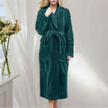 Cozy Accessories Plush Flannel Bathrobe – Warm Winter Fleece Nightgown for Women