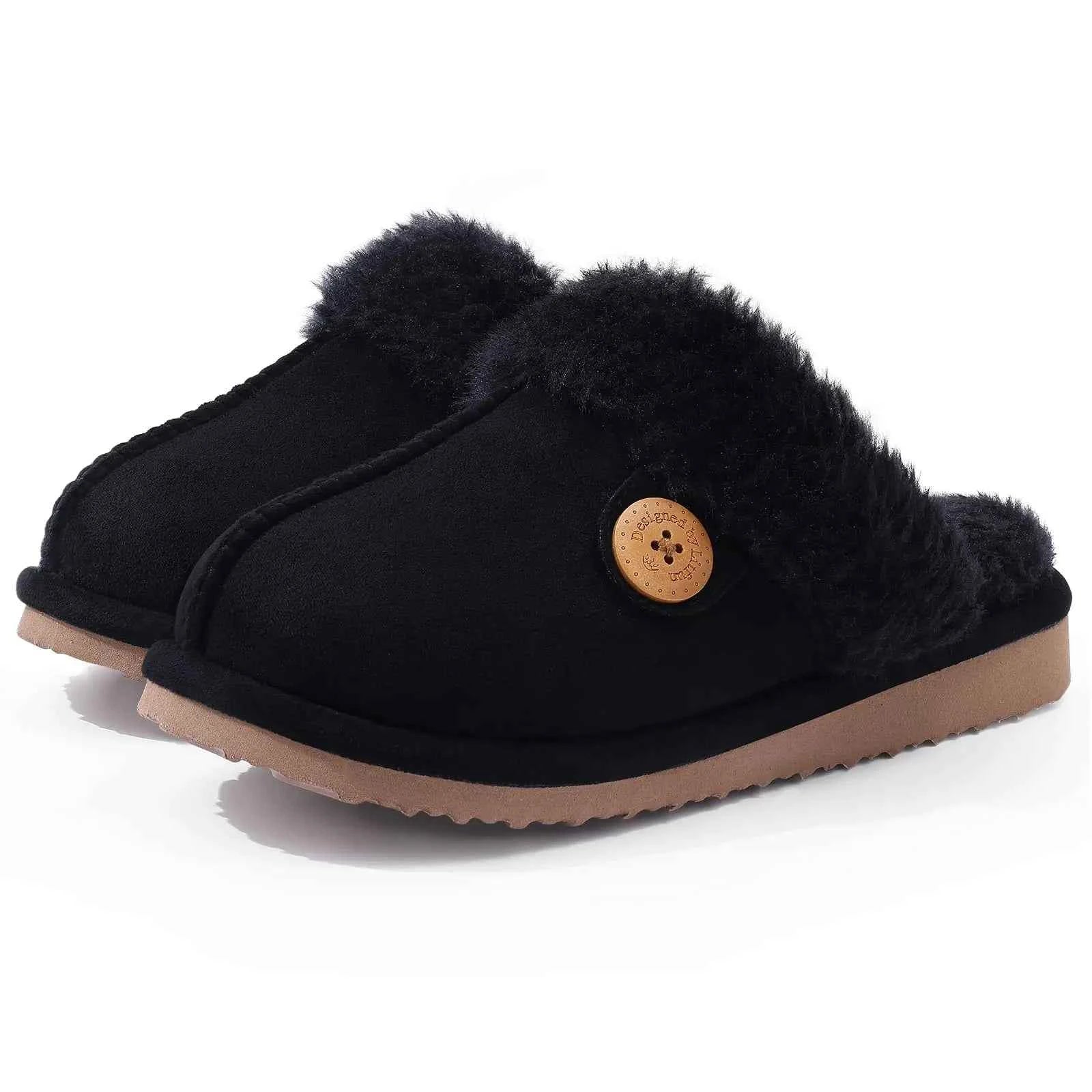Cozy Women's Fluffy Faux Fur Slippers for Winter Comfort