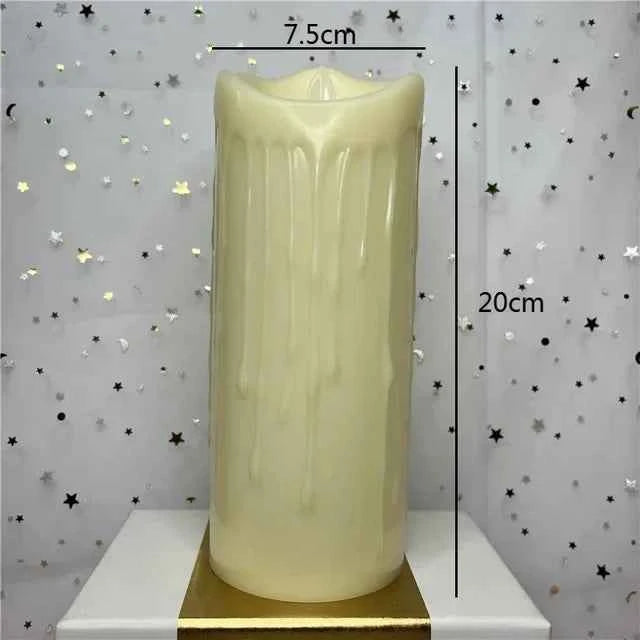 Flameless LED Flickering Tea Light Candles - Battery Powered Christmas Decor