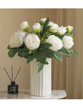Elegant Silk Peony Stems – 2-Head Artificial Flowers for Décor