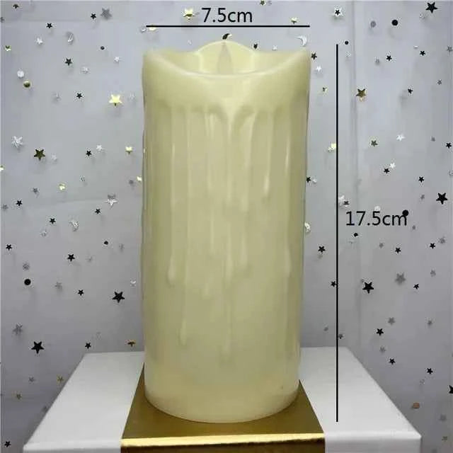 Flameless LED Flickering Tea Light Candles - Battery Powered Christmas Decor
