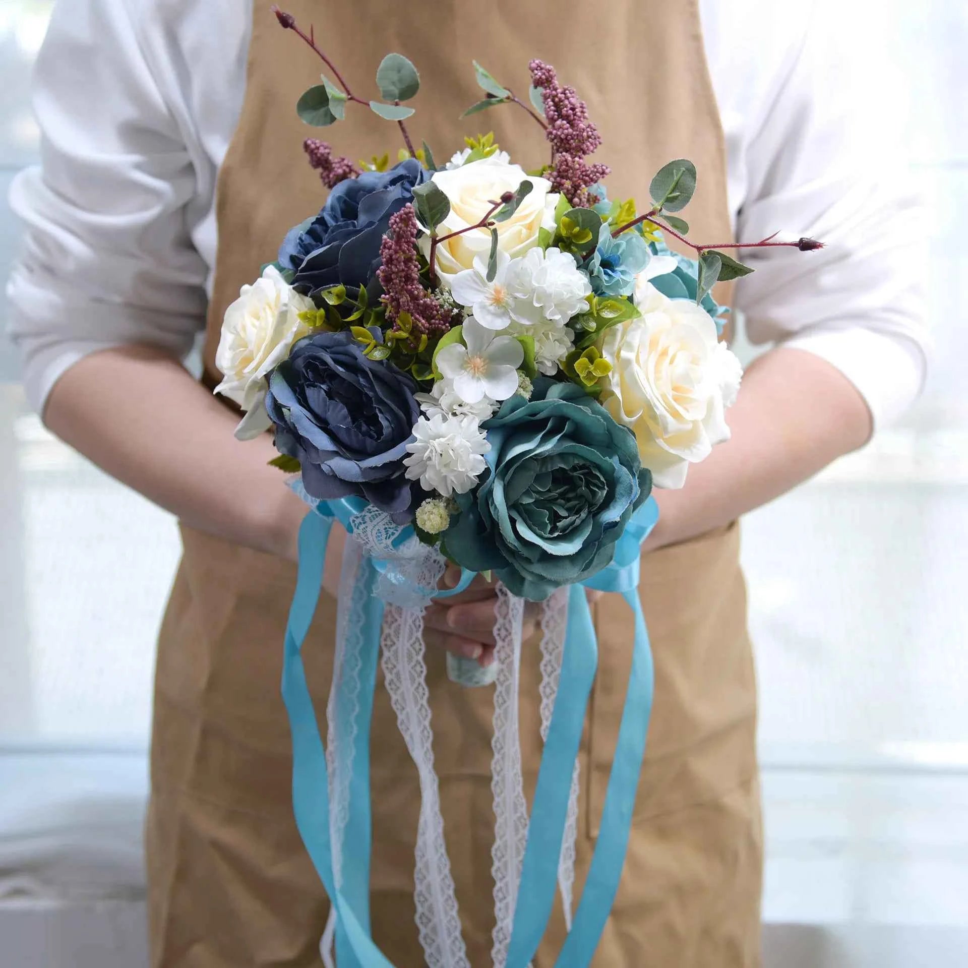 Romantic Silk Rose Bouquet – Timeless Wedding & Home Decor