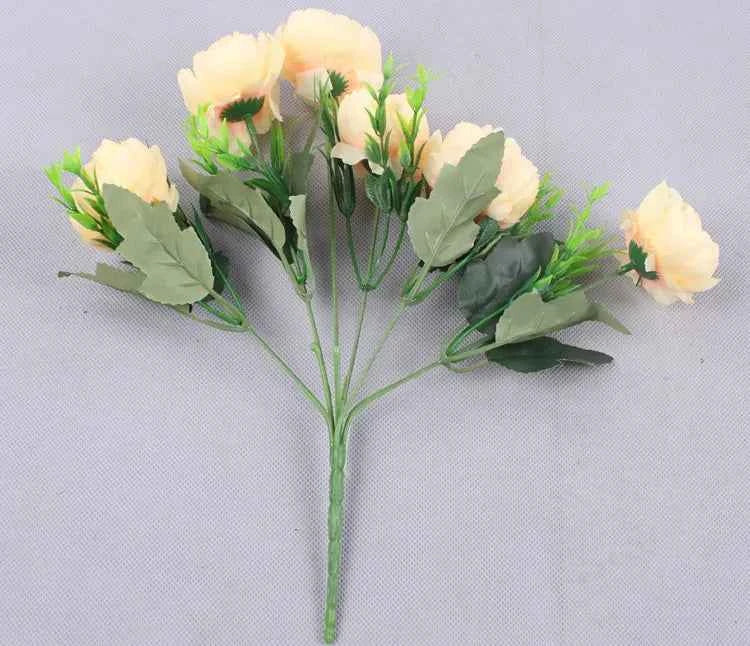 Autumn Silk Peony Bouquet – 6-Head Artificial Flowers