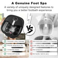 Collapsible Electric Foot Spa – Shiatsu Massage with Heat & Bubbles