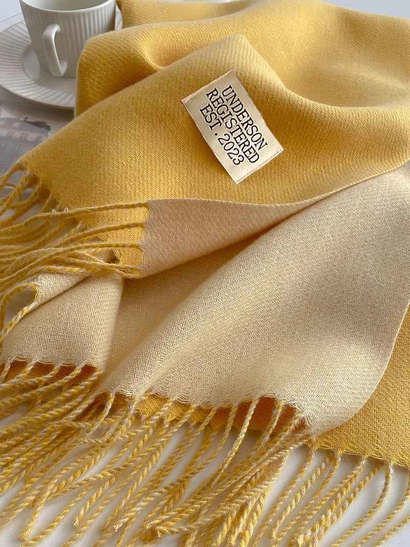 Warm Winter Cashmere Scarf – Fashionable Double-Sided Shawl Wrap