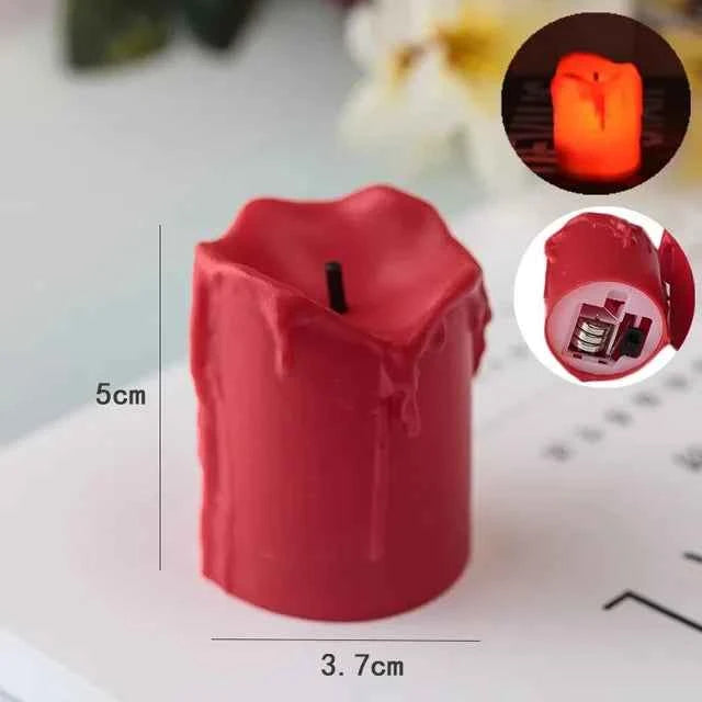 Flameless LED Flickering Tea Light Candles - Battery Powered Christmas Decor