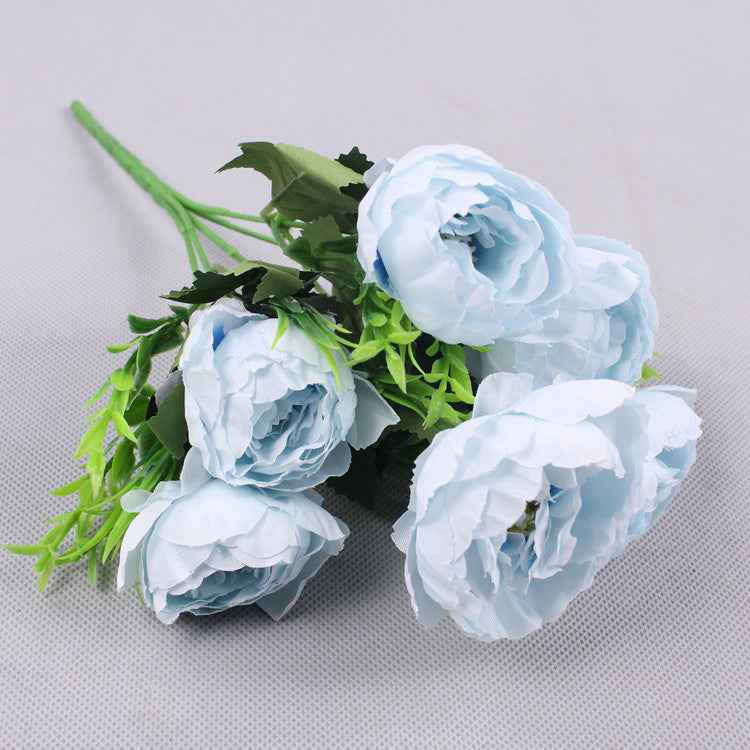 Autumn Silk Peony Bouquet – 6-Head Artificial Flowers