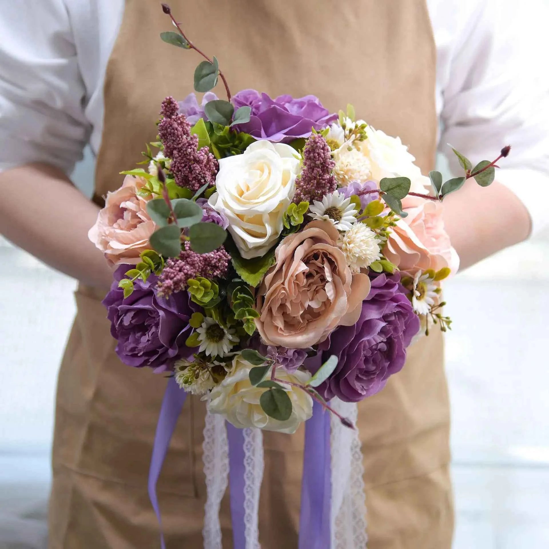 Romantic Silk Rose Bouquet – Timeless Wedding & Home Decor
