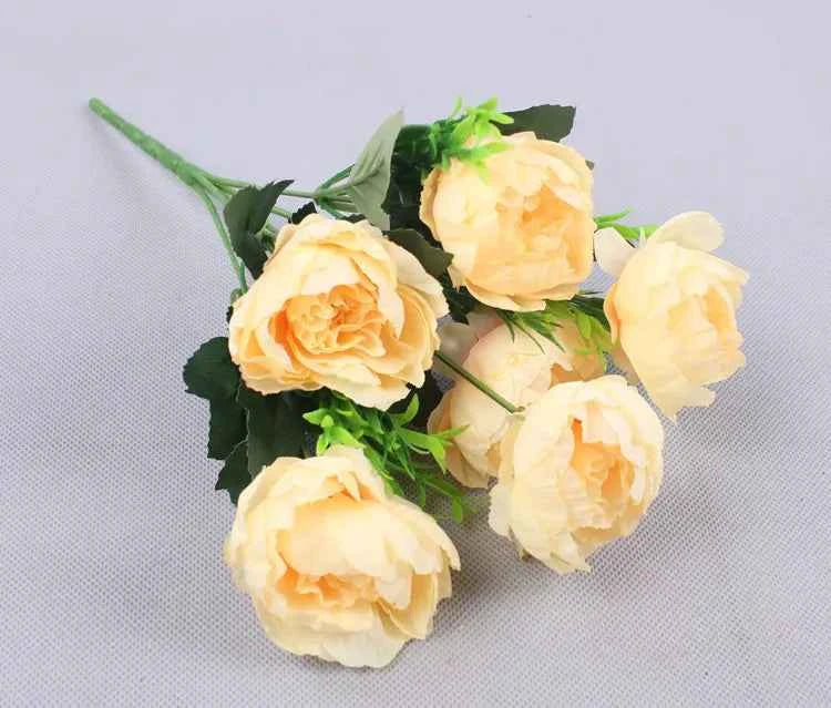 Autumn Silk Peony Bouquet – 6-Head Artificial Flowers