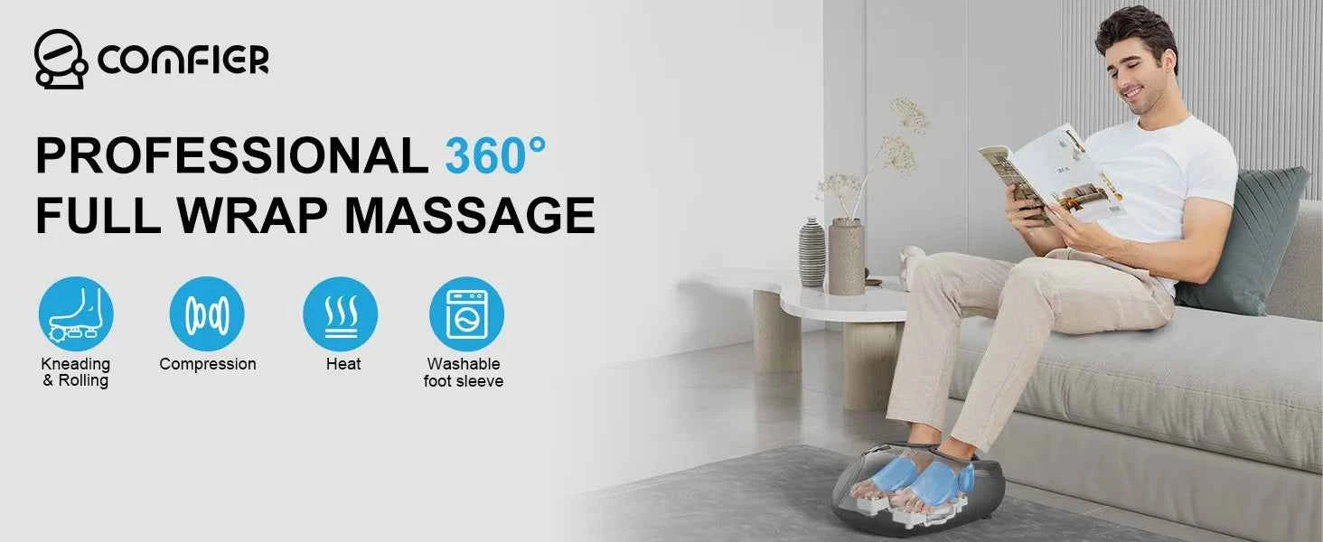 Shiatsu Foot Massager with Heat – Relaxation & Compression for Ultimate Comfort