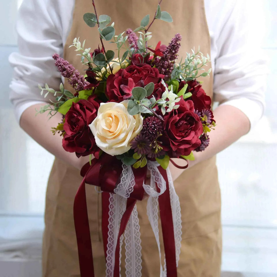Romantic Silk Rose Bouquet – Timeless Wedding & Home Decor