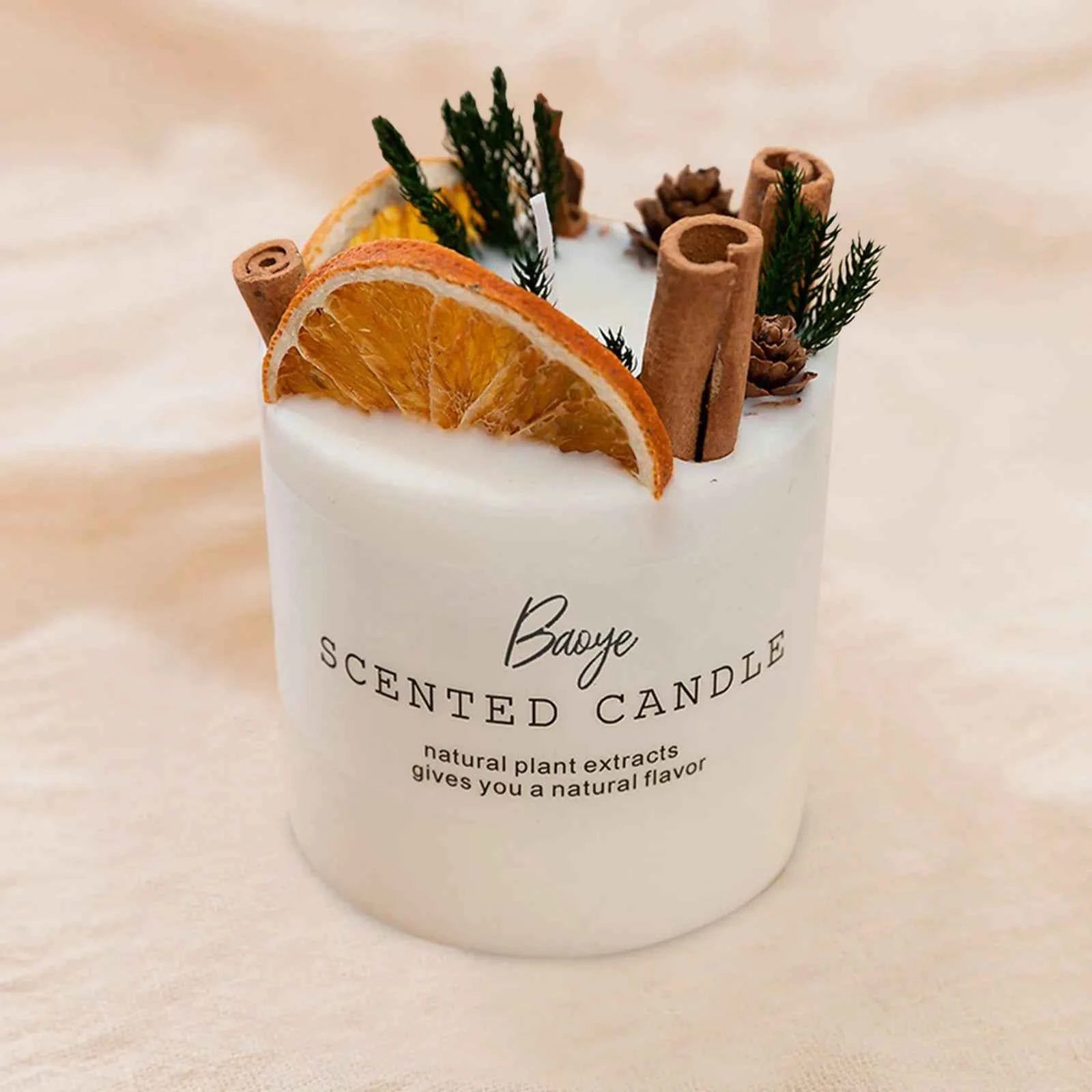 Organic Soy Wax Scented Candle - Handmade with Dried Flowers & Pure Oils