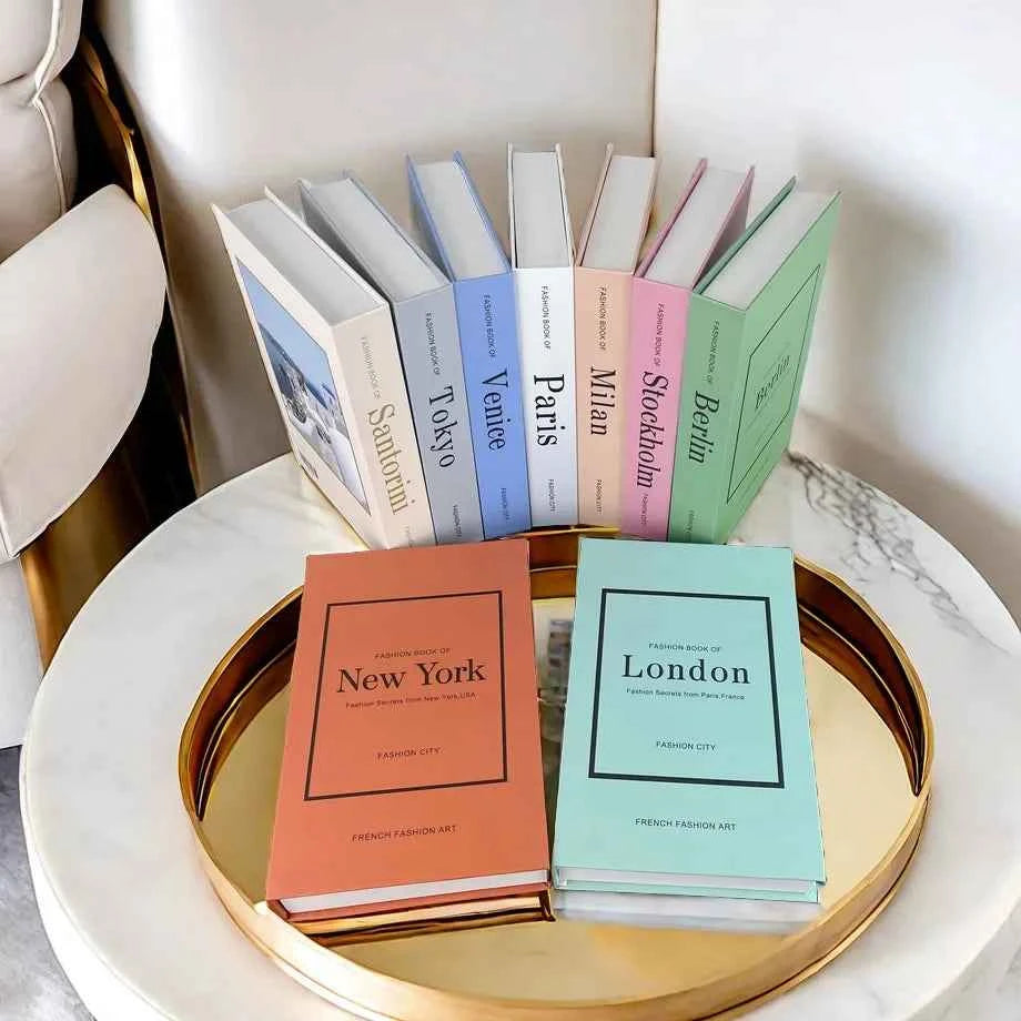 Paris Fashion Black & White Decorative Fake Books – Coffee Table Decor