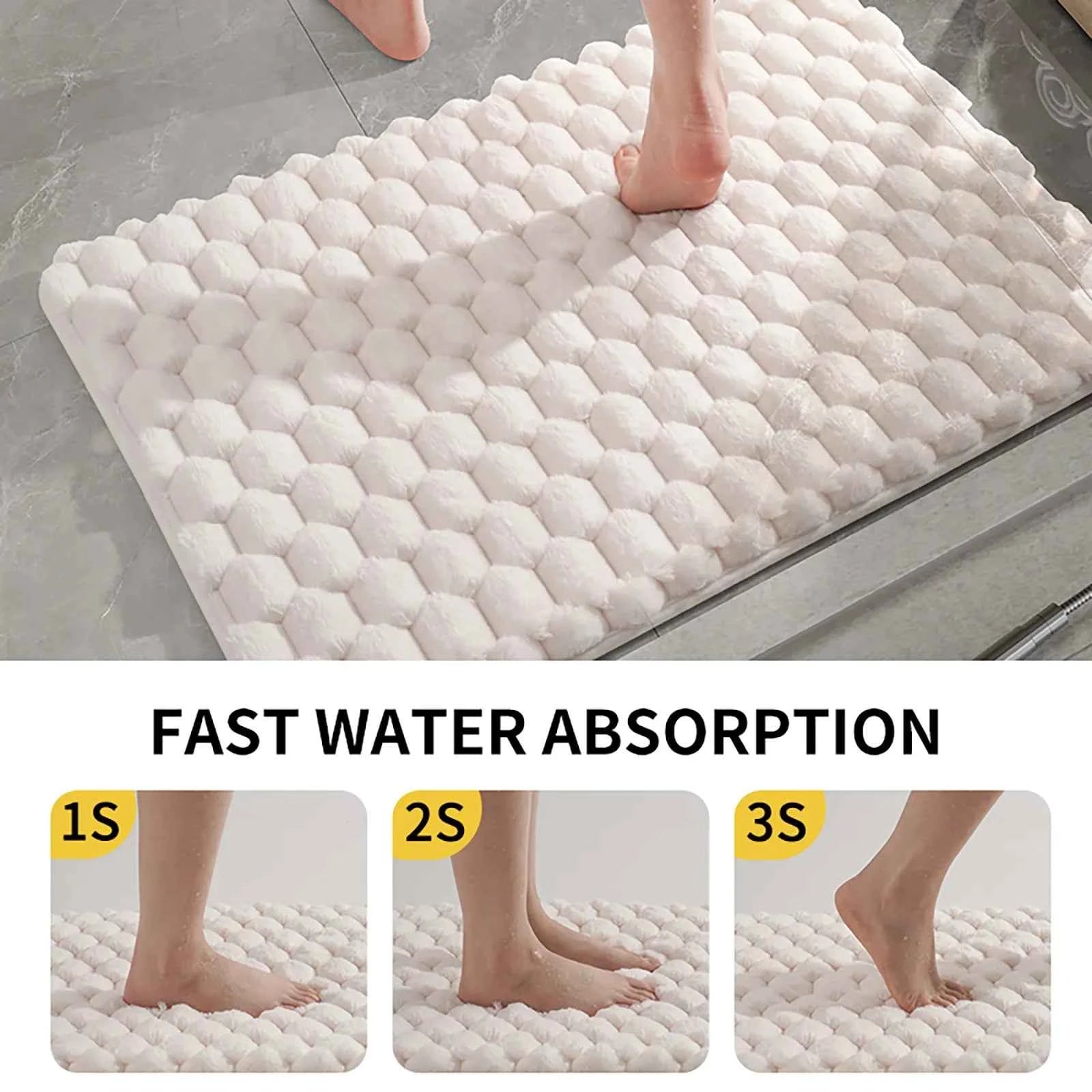 Granular Plush Memory Foam Bath Mat – Soft, Absorbent, and Non-Slip Comfort