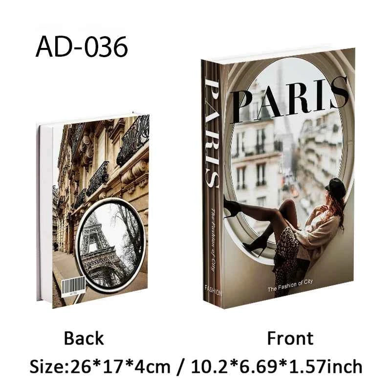 Paris Fashion Black & White Decorative Fake Books – Coffee Table Decor
