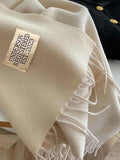 Warm Winter Cashmere Scarf – Fashionable Double-Sided Shawl Wrap
