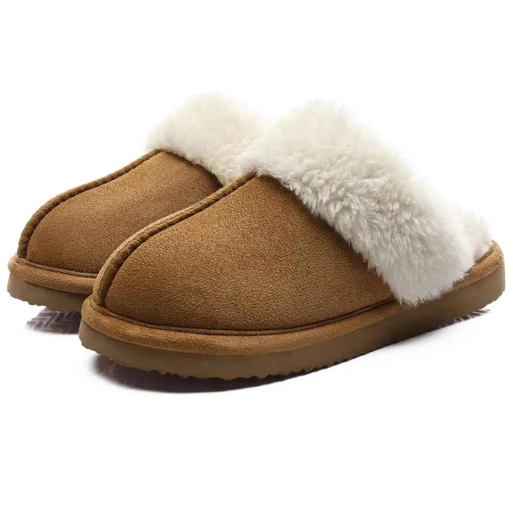 Cozy Women's Fluffy Faux Fur Slippers for Winter Comfort