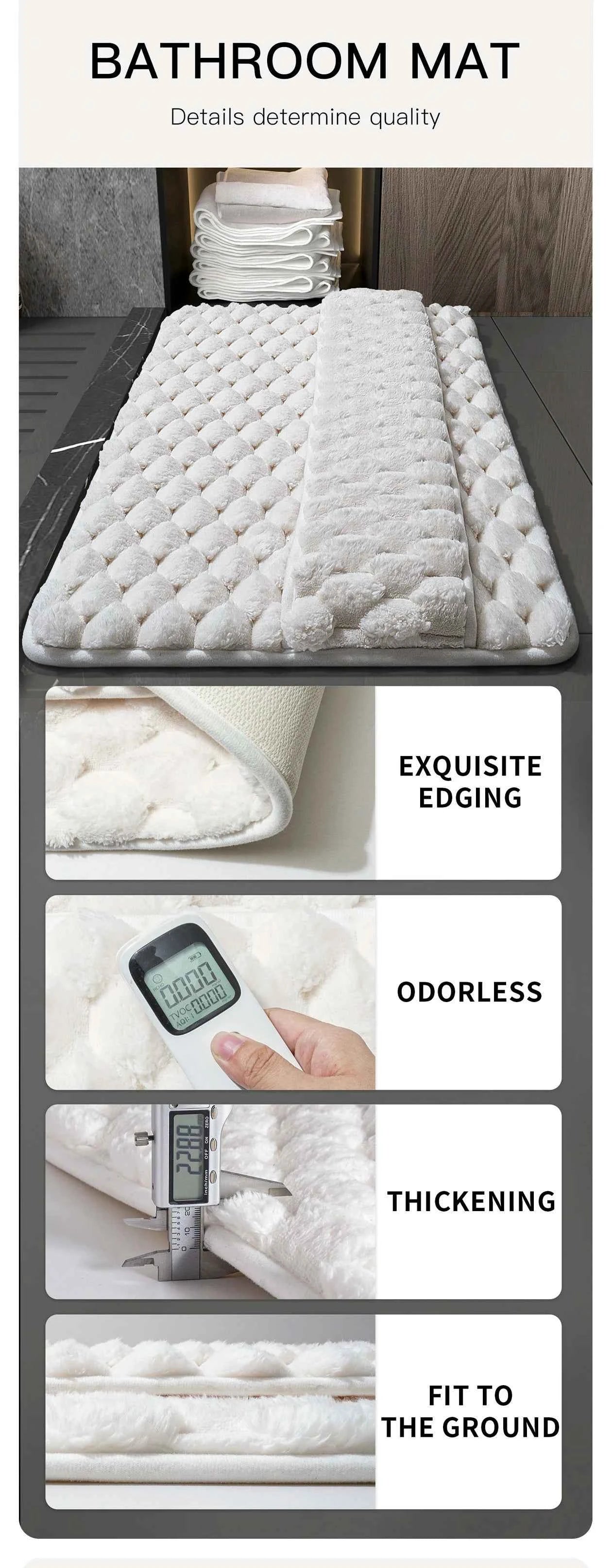 Ultra-Soft Memory Foam Bath Mat – Plush, Absorbent, and Non-Slip