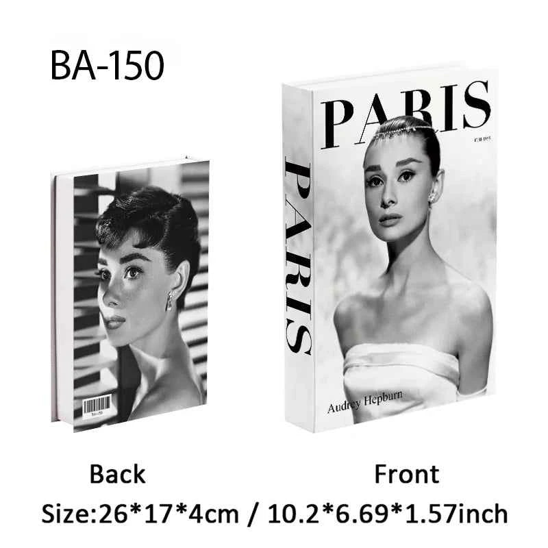 Paris Fashion Black & White Decorative Fake Books – Coffee Table Decor