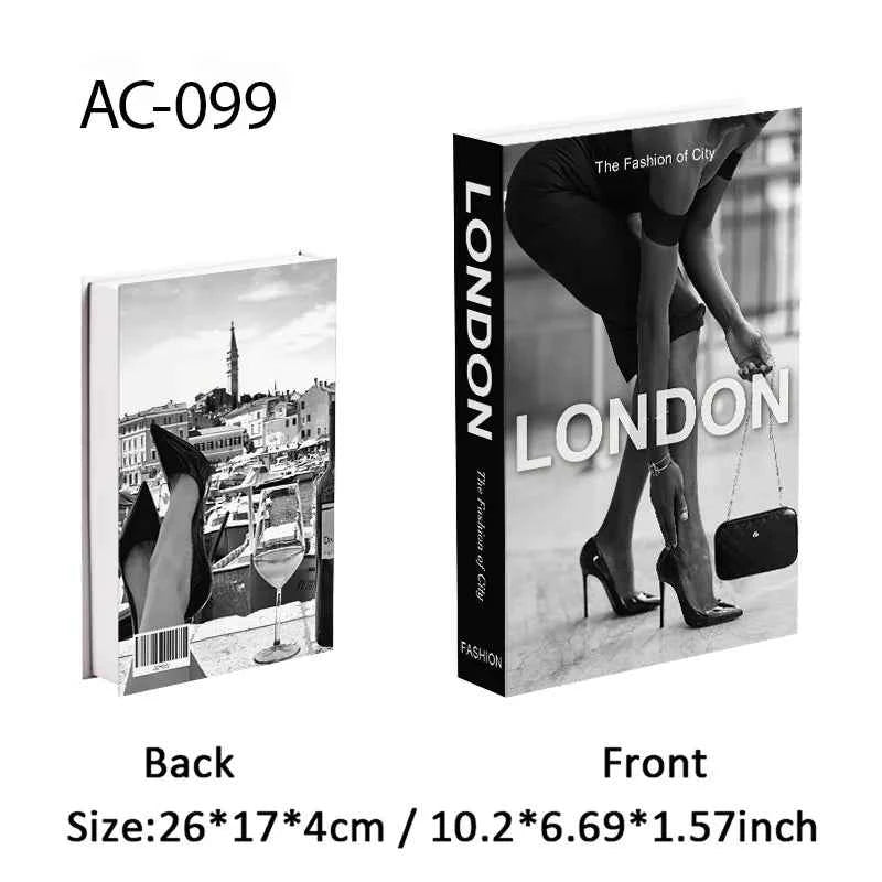 Paris Fashion Black & White Decorative Fake Books – Coffee Table Decor