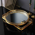 Elegant Round Glass Tray – Decorative Plate for Living Room